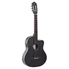Kevin Ortega RCE125SN SBK Small Neck Thinline Satin Black - 4/4 Klassieke gitaar