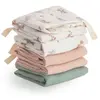 Mushie Lot de 5 gants de toilette Pink Flowers