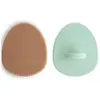 Mushie Lot de 2 brosses pour croûtes de lait Natural-Cambridge Blue