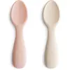 Mushie Starter Set Baby Lepels (set van 2) Blush