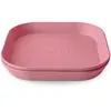 Lot de 2 assiettes carrées Dusty Rose