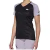 100% Airmatic Black/Lavender Dames fietsshirt met korte mouwen, zwart-...