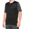 100% Ridecamp Fietsshirt met korte mouwen, zwart-grijs, afmeting XL voor man