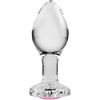 Plug Bijou en verre Gem Glass Small 6 x 2.7cm Rose  