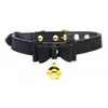Master Series Golden Kitty Collar Met Kattenbelletje - Zwart/Goud