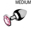 XR Brands - Booty Sparks - Pink Gem Anal Plug Medium - Pink