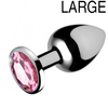XR Brands - Booty Sparks - Pink Gem Anal Plug Large - Pink