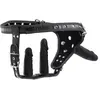 XR Brands Double Penetration Strap On Harnas - Zwart