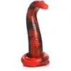 XR Brands AH196 - King Cobra - Silicone Dildo - Red