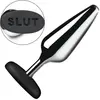 Master Series XR Brands - Butt Slut Metalen & Siliconen Butt Plug - Zilver
