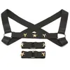 Master Series XR Brands - Borstharnas met Armbanden - Zwart