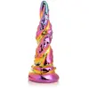 Creature Cocks XR Brands - Betoverende Regenboog Glazen Dildo - Geel & Roze