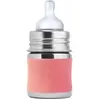 Pura Biberon évolutif en inox Rose (150 ml)