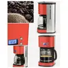 HKoenig Cafetière Inox Rouge 12 Tasses 1000w Programmable 1.5l Rouge Écran Lcd