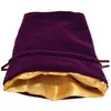 FanRoll Würfelbeutel Velvet Purple with Gold Satin Small