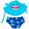 Zoocchini Maillot/Chapeau Motif Requin 6-12 Mois