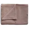 Mushie Couverture tricotée en coton bio Textured Dots Blush (80 x 100 cm)