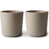 Lot de 2 gobelets 200 ml Vanille - Tasse d'apprentisage enfant - Mushie