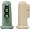 Mushie Lot de 2 brosses à dent à doigt Shifting sand-Cambridge blue