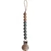Mushie Speenkoord EVA - Dried Thyme / Hout (look) - 100% siliconen kralen