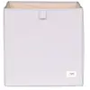 3 sprouts Cube de rangement en tissu recyclé Uni gris clair