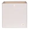 3 sprouts Cube de rangement en tissu recyclé  Uni crème