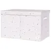 3 sprouts Coffre à jouets en tissu recyclé Terrazzo gris clair