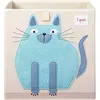 Boîte de Rangement Chat - 3 SPROUTS - Carton/Papier - 30x30x30cm - Beige/Blanc
