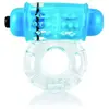 Screaming Color Pop O Wow Anneau de Pénis Vibrant en Silicone Bleu