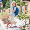 Yvolution step Classic Scooter rood verstelbaar en stevig.