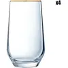 Luminarc Ultime Waterglas - Goudkleurig randje - 40 cl - Set-4