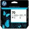 Tête d'impression HP 70 - Noir et gris clair pour HP DesignJet - Jet d'encre
