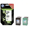 HP 338+343 (SD449EE) Inktcartridge Zwart + 3 kleuren Multipack