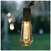 EZSOLAR Guirlande solaire type edison 30 lumens 10 ampoules 2700k