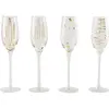 Mikasa Cheers Verre flûte à champagne en cristal gravé - Doré