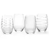 Mikasa Menaje Ensemble De 4 Verres à Vin Sans Pied En Cristal Gravé