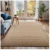 SURYA Tapis d'Extérieur/Intérieur Aspect Jute SIERRA 160x213cm Beige/Ivoire