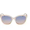 Guess GU7877 Lunettes Shiny Beige, 56/18/135 pour femme, Beige brillant