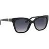 GUESS Lunettes pour femme, Noir brillant, 53/16/140