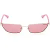 Lunettes de soleil femme en métal de forme rectangulaire GU8285 Guess-Rose-argent