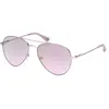 Lunettes de soleil femme SKECHERS SE6096 - forme aviator - lilac opaque - verres violet