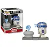 Figurine Funko Pop Deluxe Star Wars R2-D2 and Princess Leia Hologram