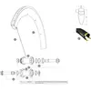 Mavic Rayons Gauches Comete Pro Carbon Disc 12 Unités