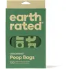 Earth Rated 120 sacs écologiques avec poignées - Non parfumés - 17,7 x 34,2 cm.
