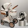 BAZARLAND30 Poussette 3 en 1 Bébé Combinée Siège-Auto Nacelle Trio Rév...