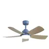 Yoleo - Ventilateurs de plafond de 42' avec lumière led 22W et Télécommande,5 Pales de ventilateur abs pour Chambre,Salon,Bureau,Bleu