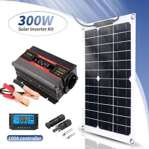 AUTREMENT Panneau solaire kit complet 300W 18V Flexible solar cell hau...