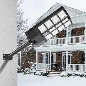TOLLETOUR Lampadaire solaire 400LED réverbère solaire 400W Détecteur d... pas cher