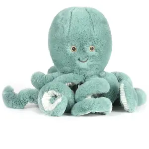 Peluche Ultra Douce Poulpe 38 Cm - Bleu Céladon pas cher