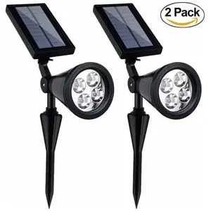 DAZZLER 2 pièces 4 lumières lumière blanche solaire sol Spot lumière j... pas cher